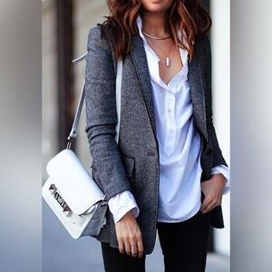 ✨ Banana Republic Gray Knit Blazer | Size 10 Tall | Never Worn